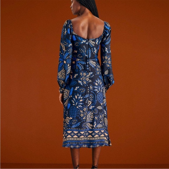 Farm Rio Black Macaw Forest Midi Dress - Picture 4 of 5